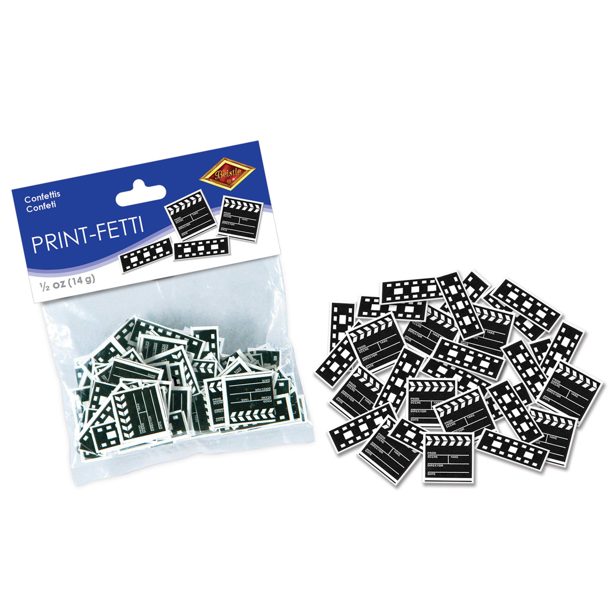 Beistle 1/2oz. Clapboard & Filmstrip Print-Fetti, 3ct.